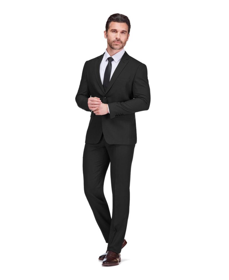 Men's 2 Piece 4 Way Stretch Notch Lapel Slim Fit Suit