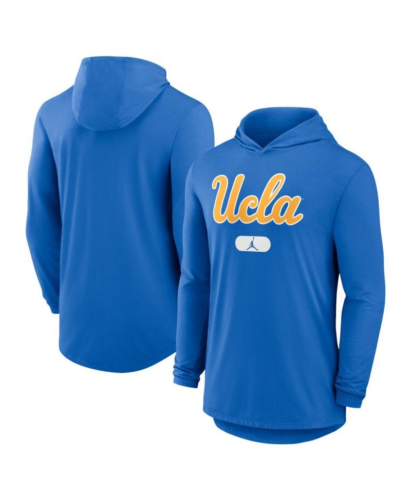Men's Blue UCLA Bruins Lightweight Performance Long Sleeve Hoodie T-Shirt