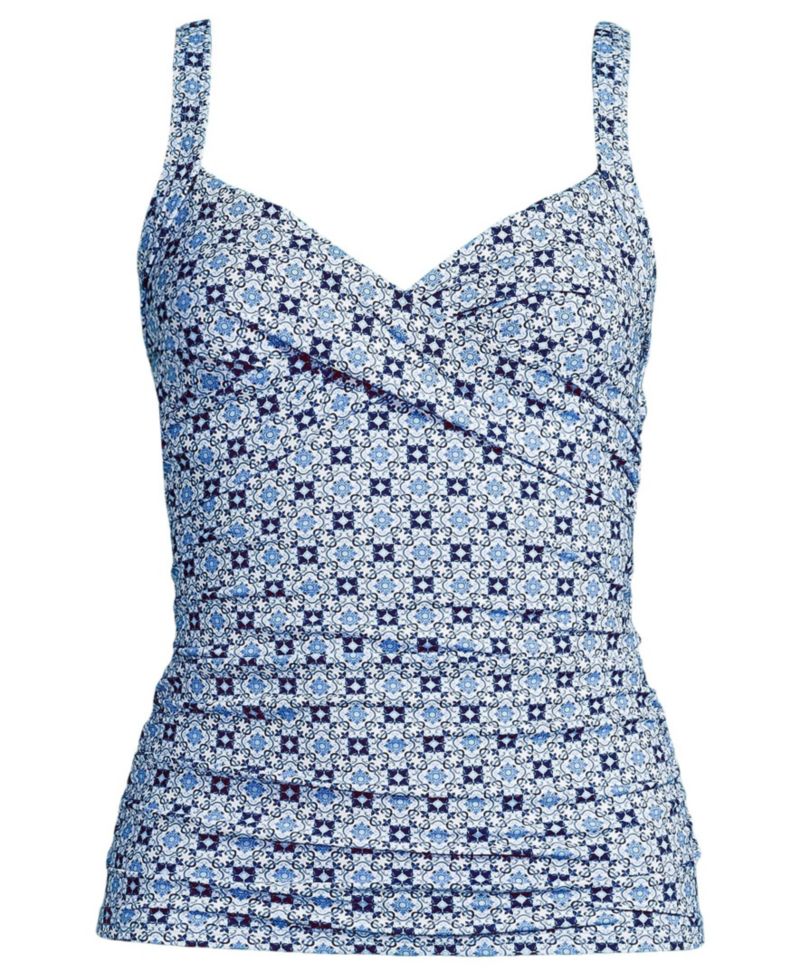 Women's DDD-Cup Sweetheart Wrap Underwire Tankini Top