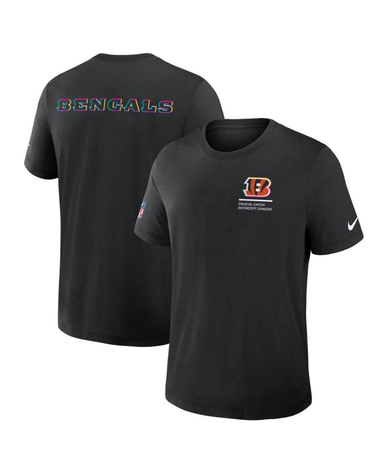 Men's Black Cincinnati Bengals 2025 NFL Crucial Catch Tri-Blend Dri-FIT T-Shirt