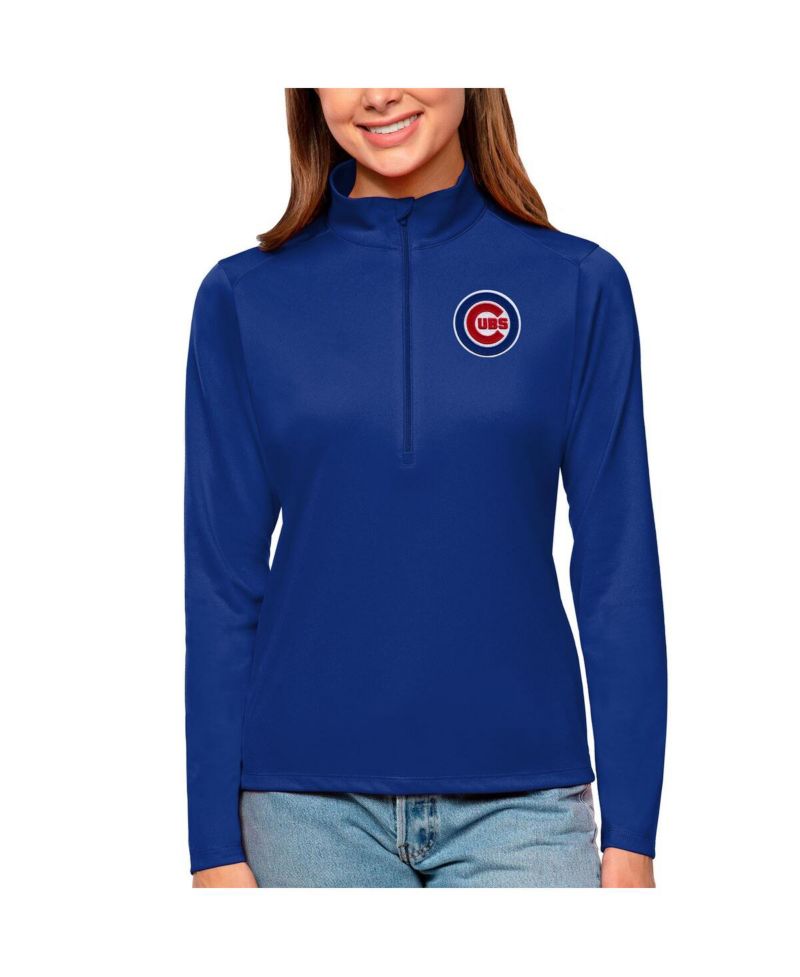 Women's Royal Chicago Cubs Tribute Quarter-Zip Pullover Top