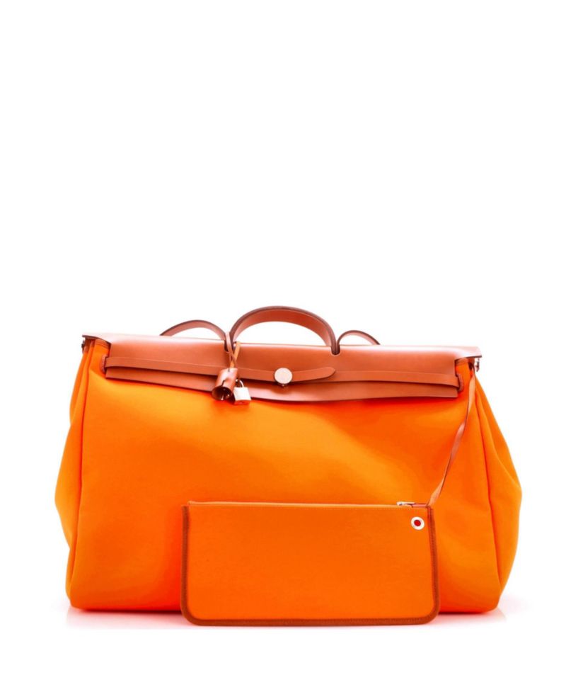 Pre-Owned HERMES Pre-Owned Hermes Herbag Cabine Toile and Leather