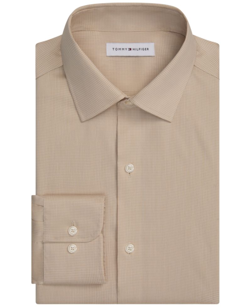 Men's Athletic-Fit Performance Check Dress Shirt