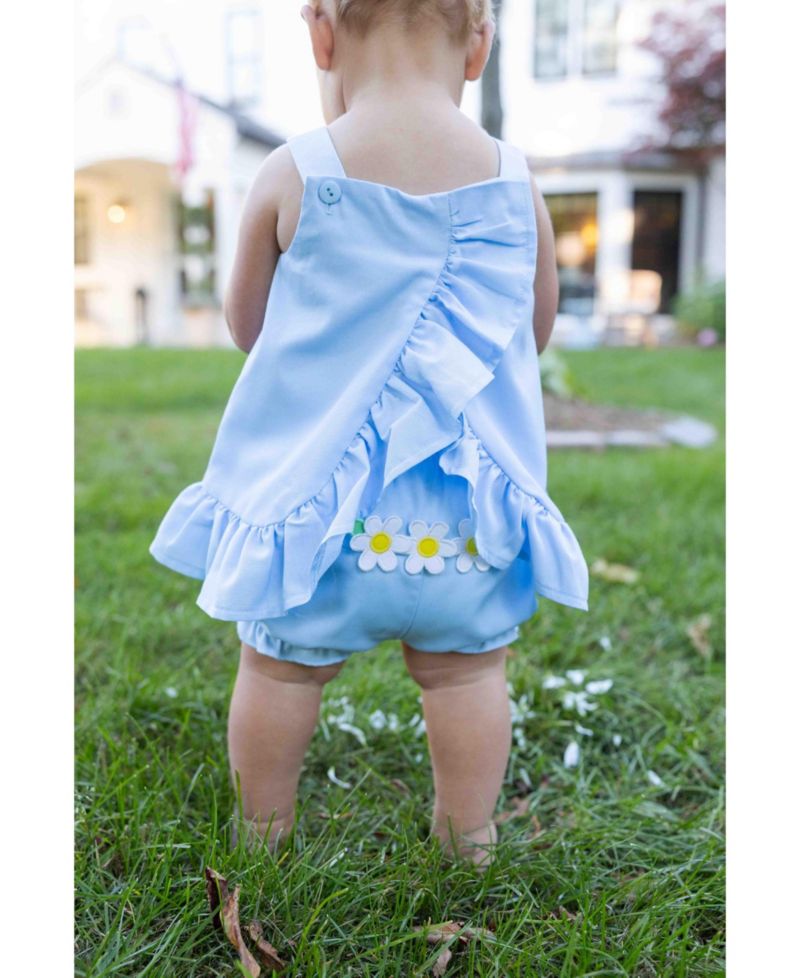 Baby Girl Pique Dress and Bloomer with Daisies