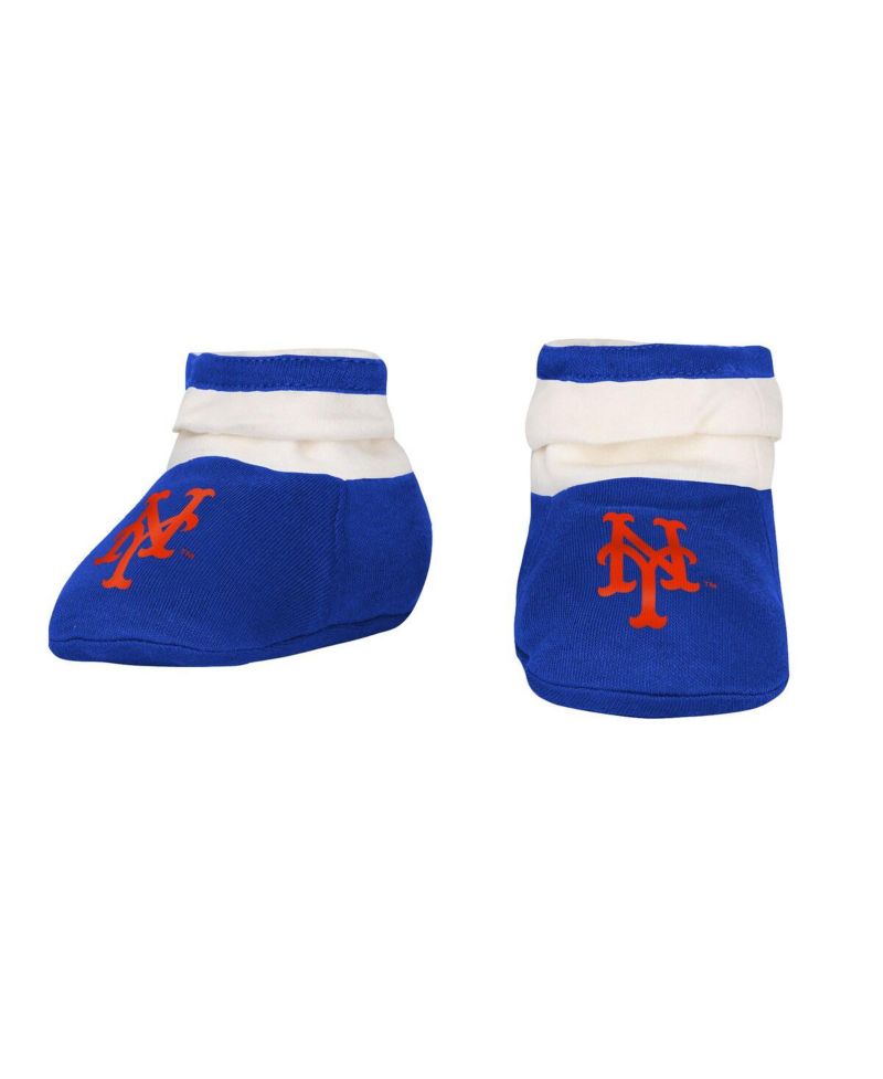 Baby Boys and Girls 3-Piece Royal New York Mets Up One Bodysuit, Bib and Booties Set