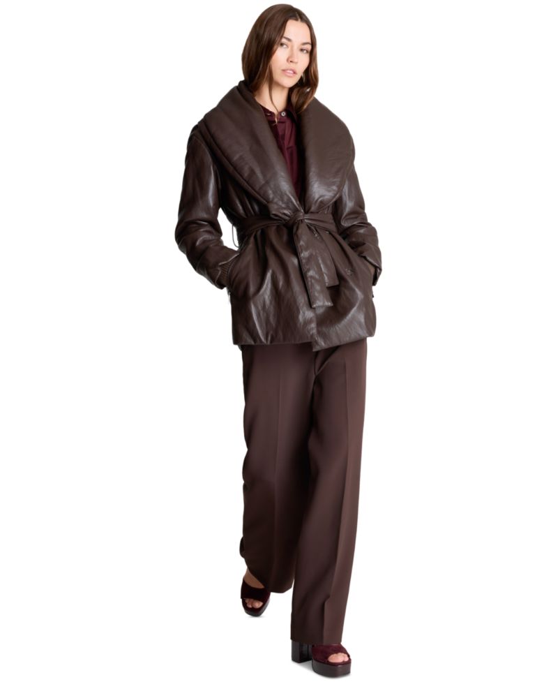 Women's Shawl Collar Belted Coat