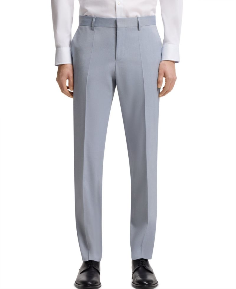 Men's Patterned Stretch Chiffon Slim-Fit Trousers