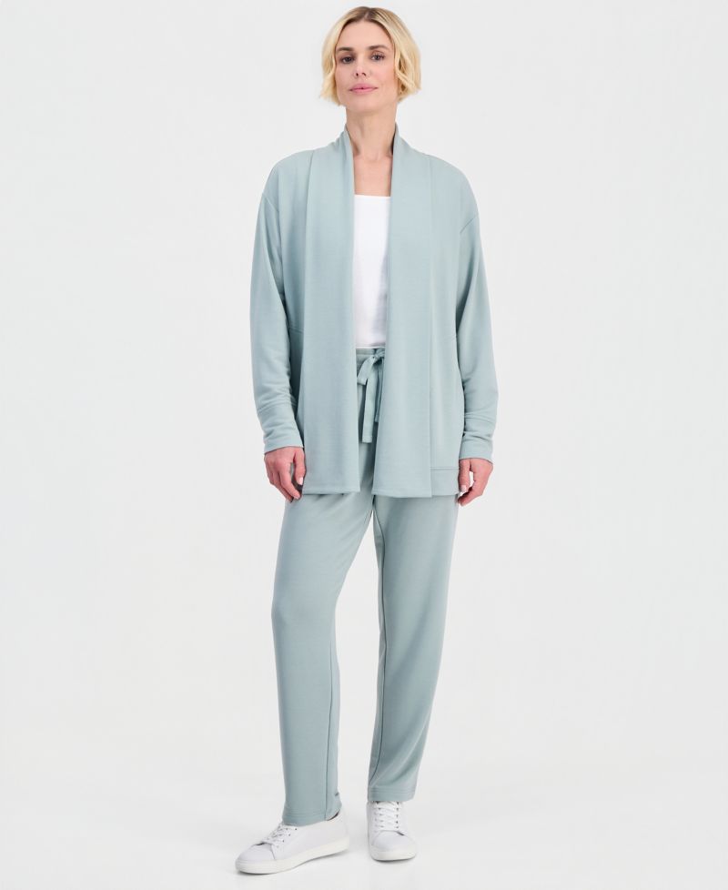 Petite LuxLounge French Terry Fleece Cardigan