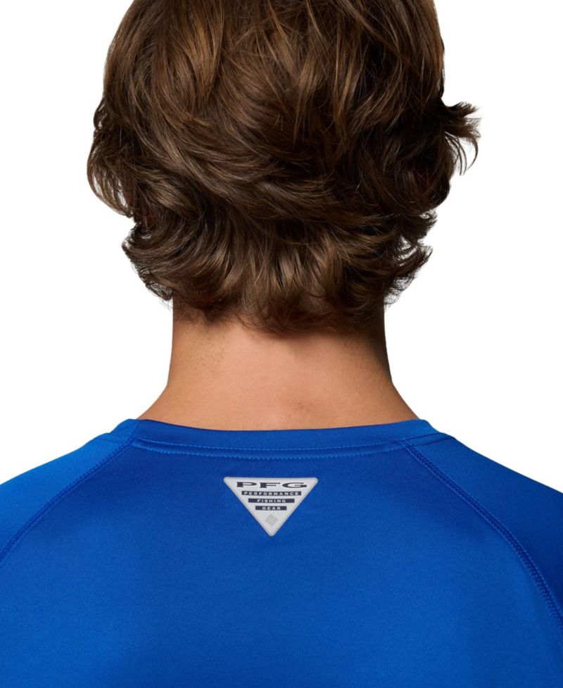Men's Royal Florida Gators Terminal Tackle Omni-Shade Raglan Long Sleeve T-Shirt
