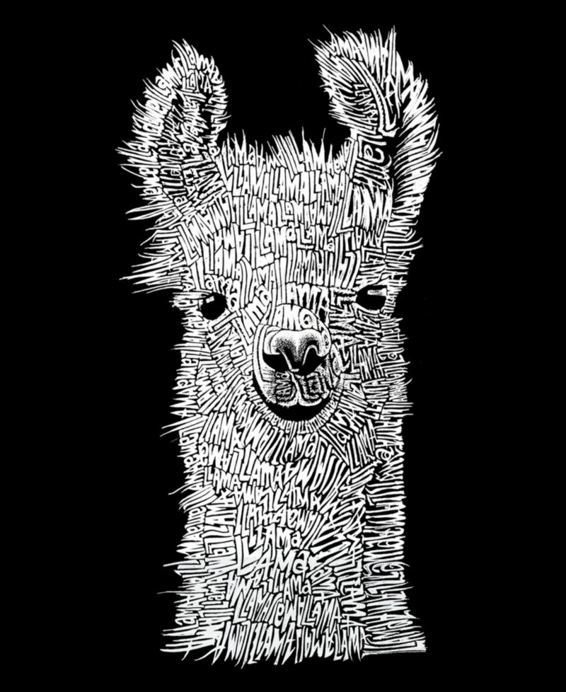 Women's Word Art Crewneck Llama Sweatshirt