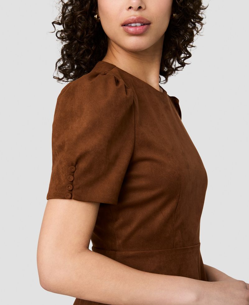 Women's Jewel Neck Short-Sleeve Dress