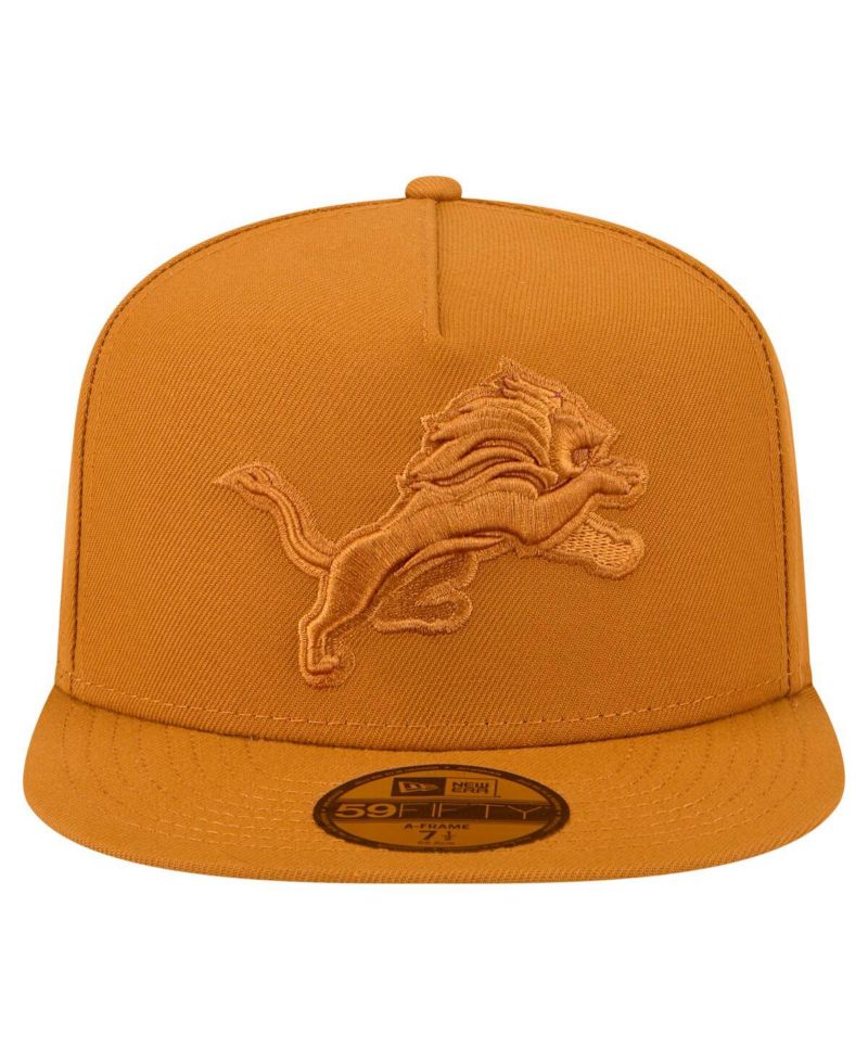 Men's Brown Detroit Lions Color Pack A-Frame 59FIFTY Fitted Hat