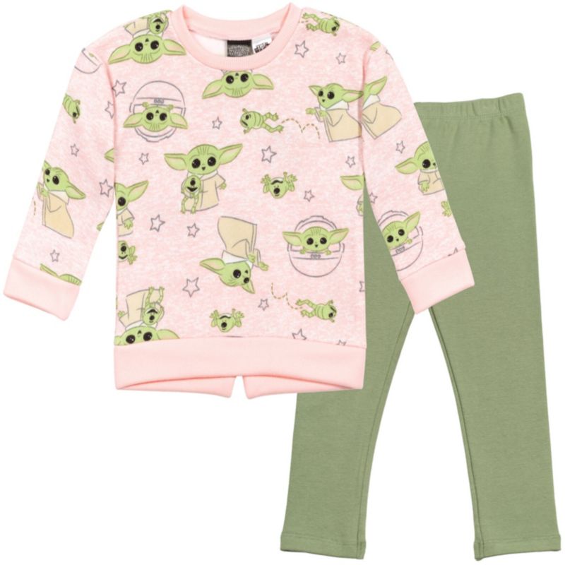 Girls The Mandalorian Fleece Sweatshirt and Leggings Outfit Set to