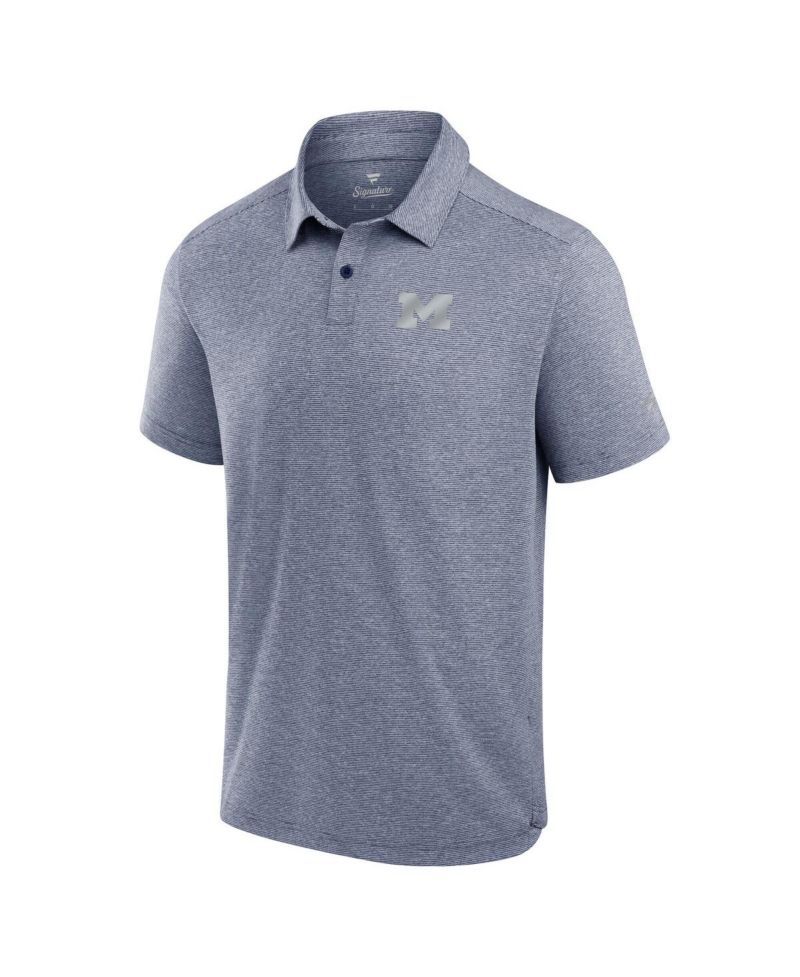 Men's Navy Michigan Wolverines Performance Polo Shirt