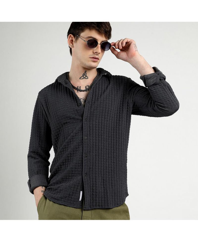 Men's Cube-Textured Shirt