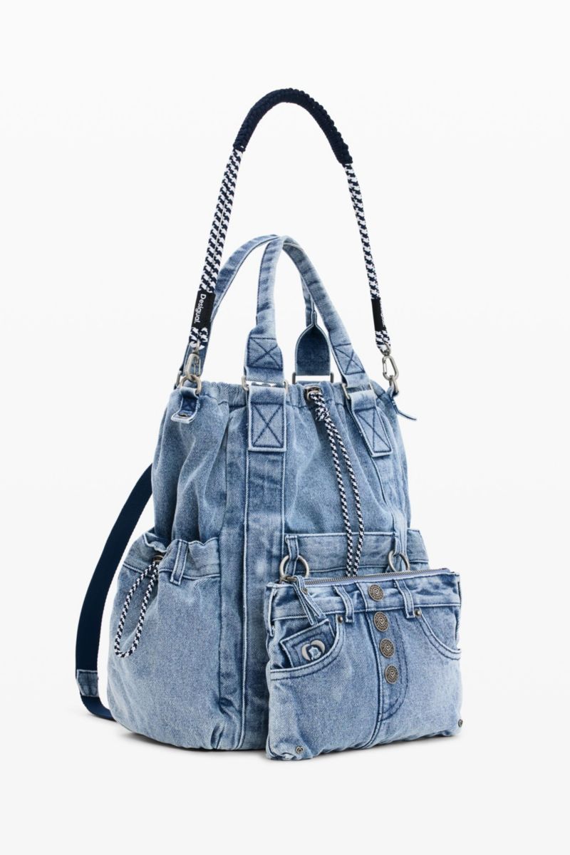 Women's Multi-position denim backpack