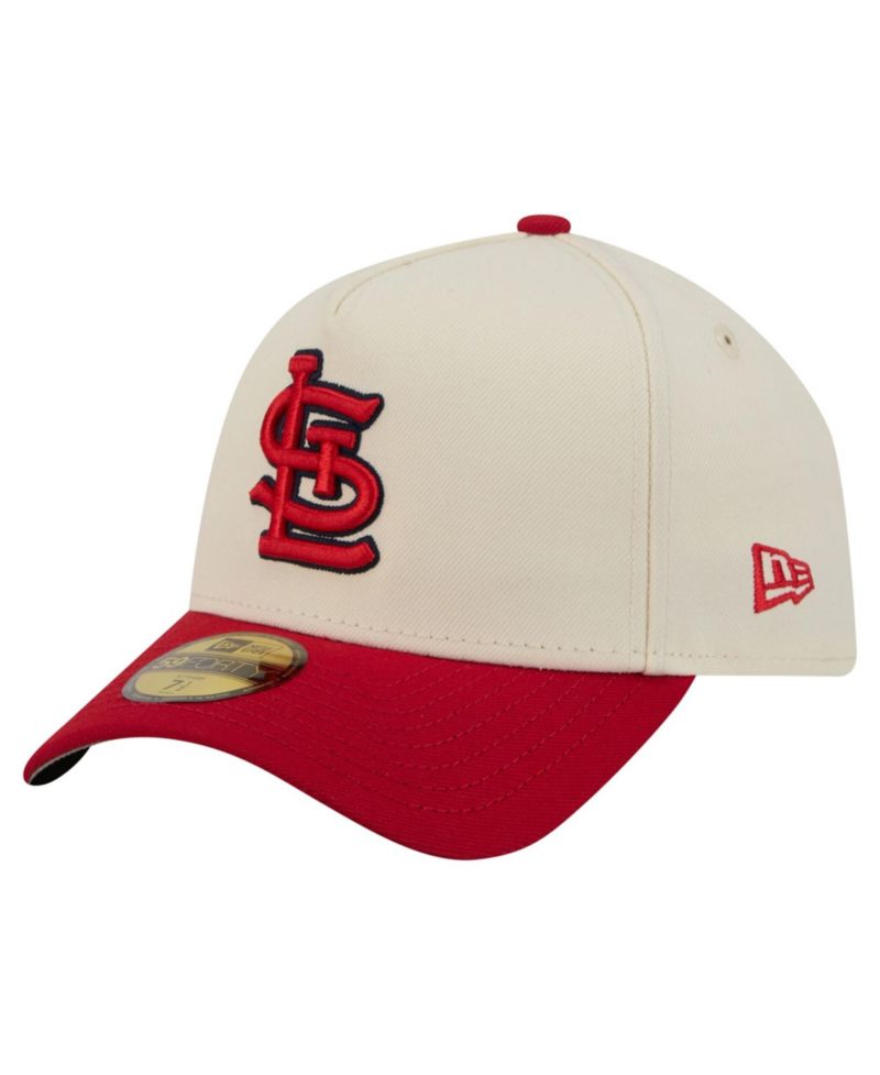 Men's Cream St. Louis Cardinals Chrome A-Frame 59FORTY Fitted Hat