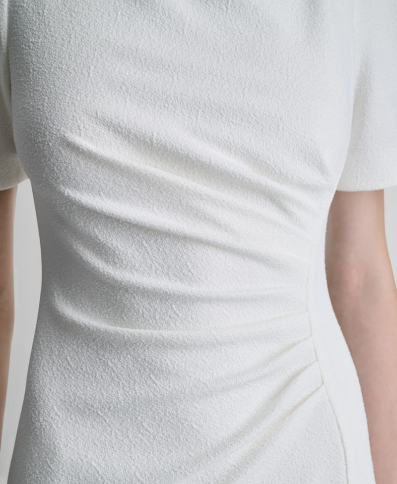 Women's Ruched Crewneck Short-Sleeve Dress