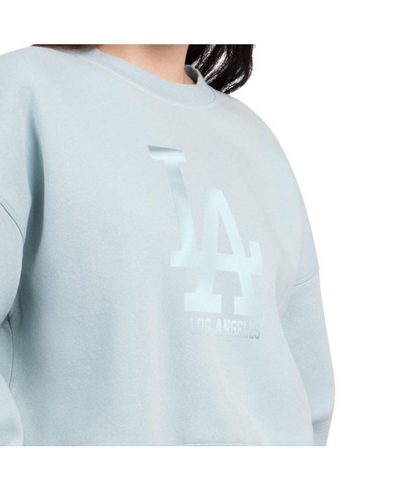 Women's Mint Los Angeles Dodgers Pastels Boxy Fleece Sweatshirt