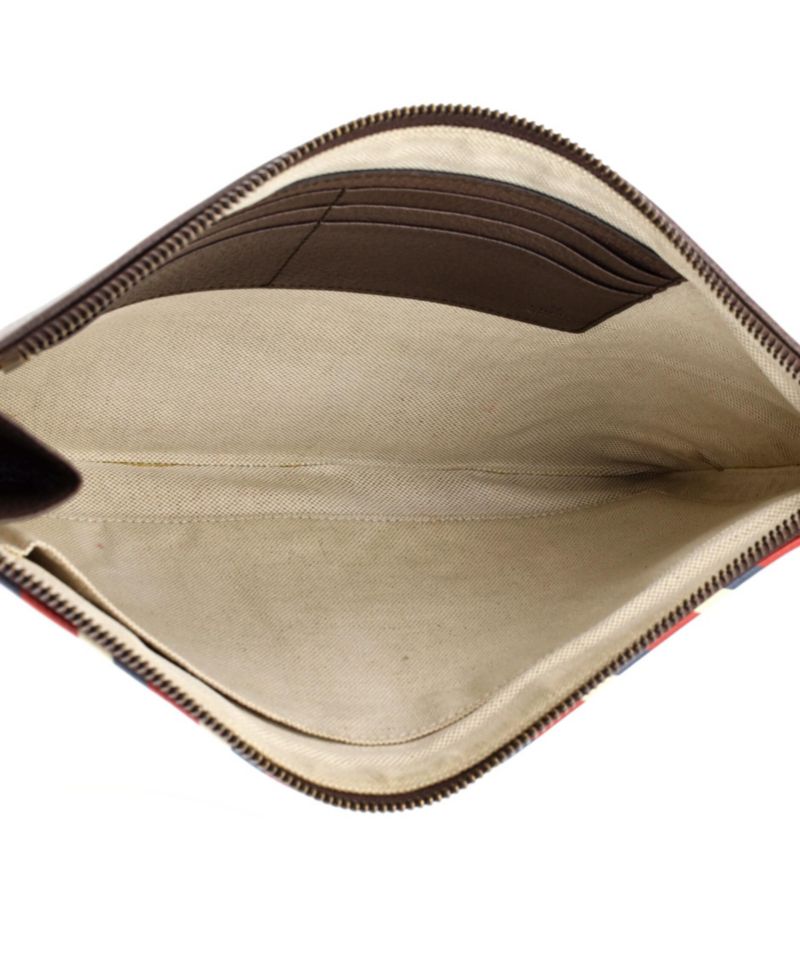 Courrier Pouch GG Coated Canvas with Applique