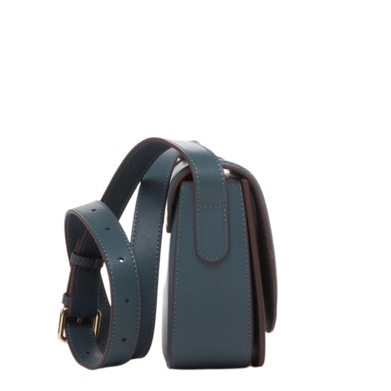 Small Leather Saddle Bag Crossbody Purse Casual Handbag