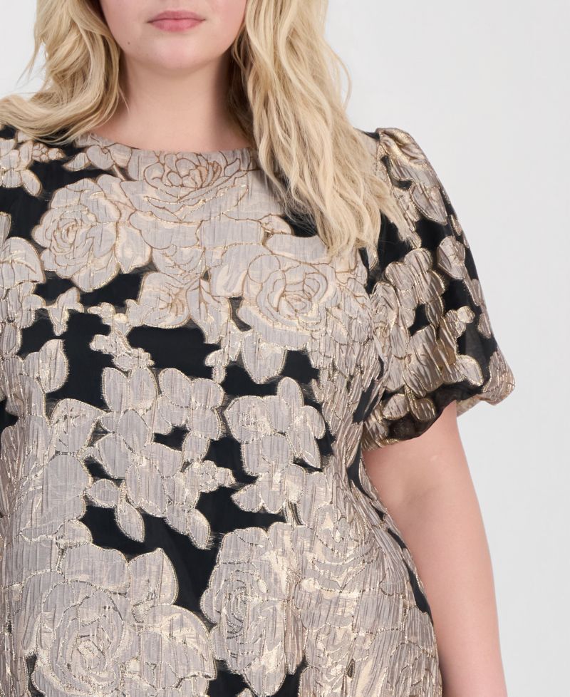 Plus Size Jacquard Sheath Dress