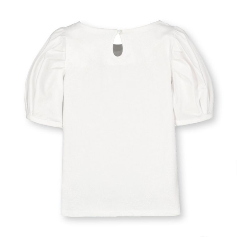 Baby Girls Hope and Henry Short Sleeve Knit Top with Sleeve Details