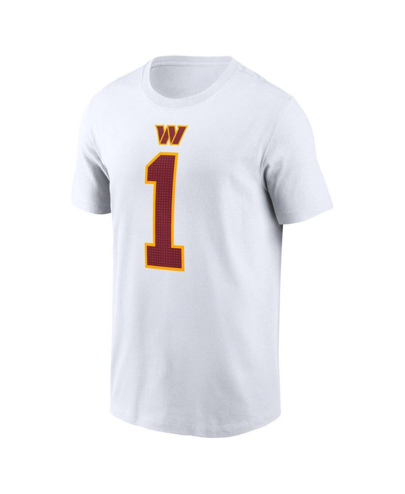 Men's Deebo Samuel Sr White Washington Commanders Player Name & Number T-Shirt