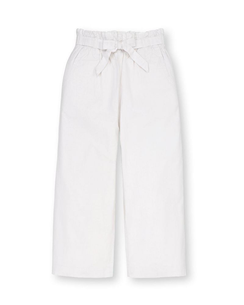 Big Girls Hope and Henry Linen Paper Bag Tie-Waist Pant