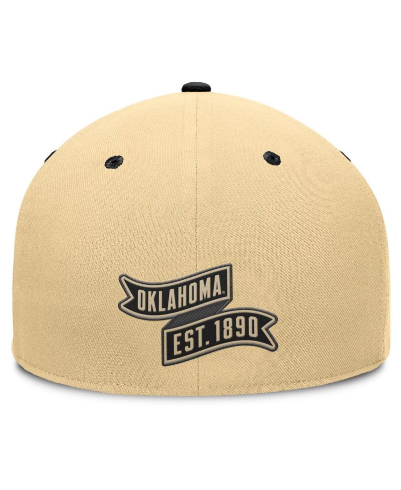 Men's Gold/Black Oklahoma Sooners Balance Fitted Hat