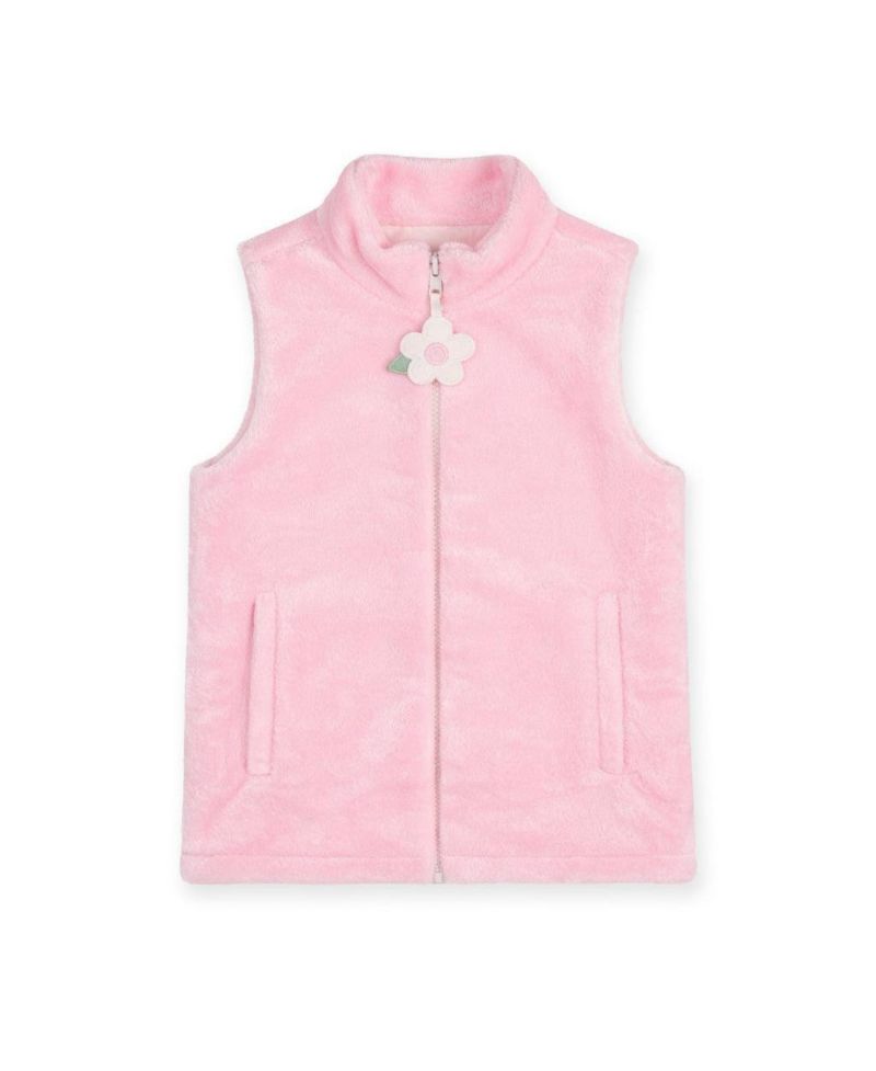 Little Girls (4-6X) Plush Fleece Zip Up Vest Jacket