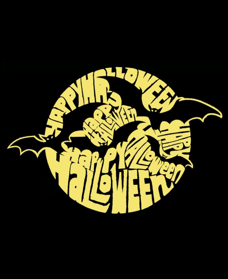 Men's Halloween Bats Word Art Short Sleeve T-shirt