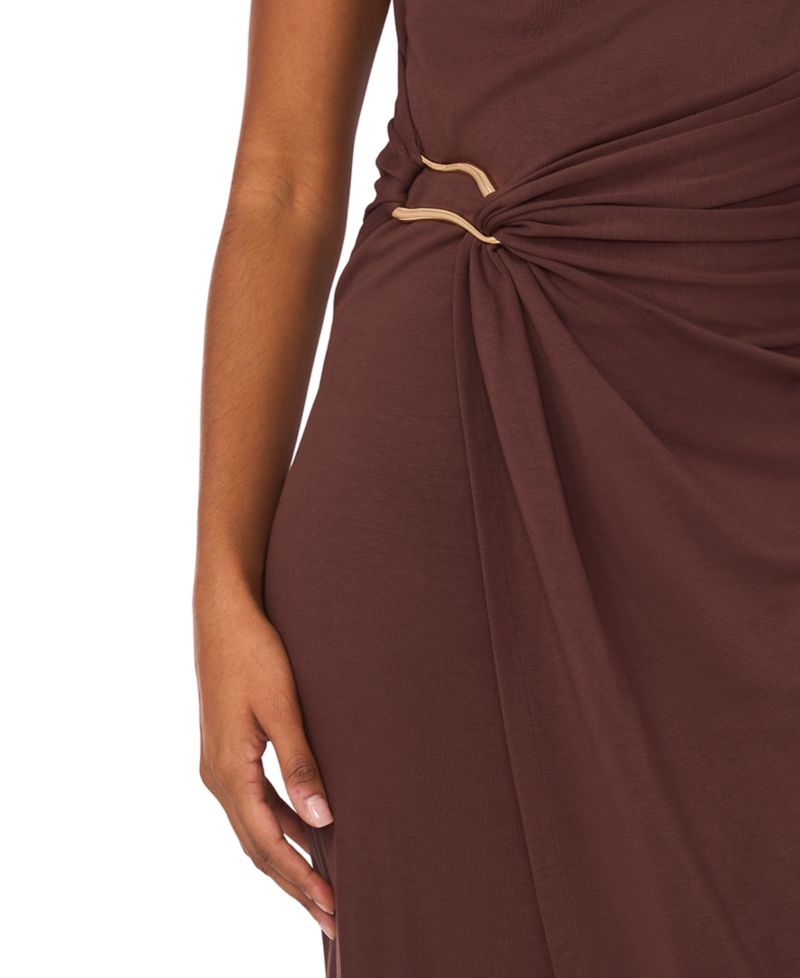 Petite Sleeveless Wrap Midi Dress