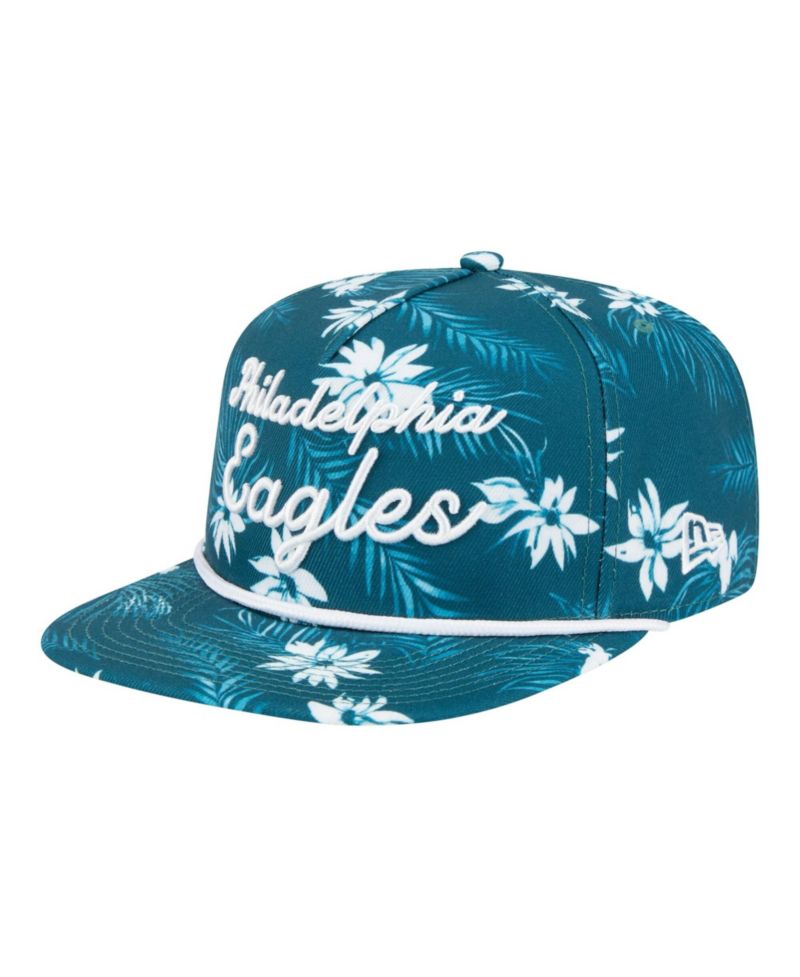 Men's Midnight Green Philadelphia Eagles Palm Print A-Frame 9FIFTY Snapback Hat