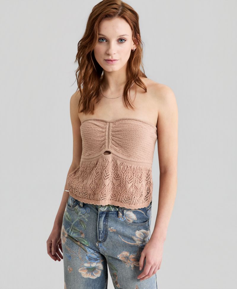 Women's Strapless Sweater Tube Top
