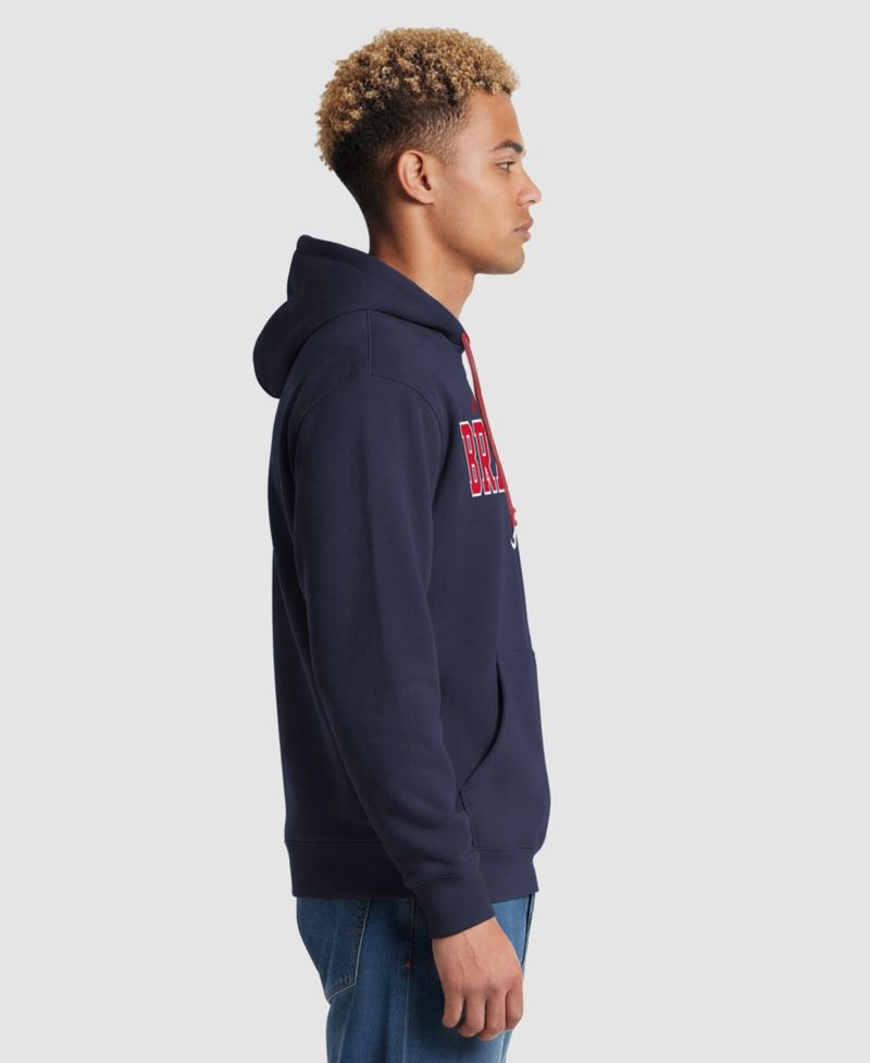 Men's Navy Atlanta Braves Fleece Hoodie
