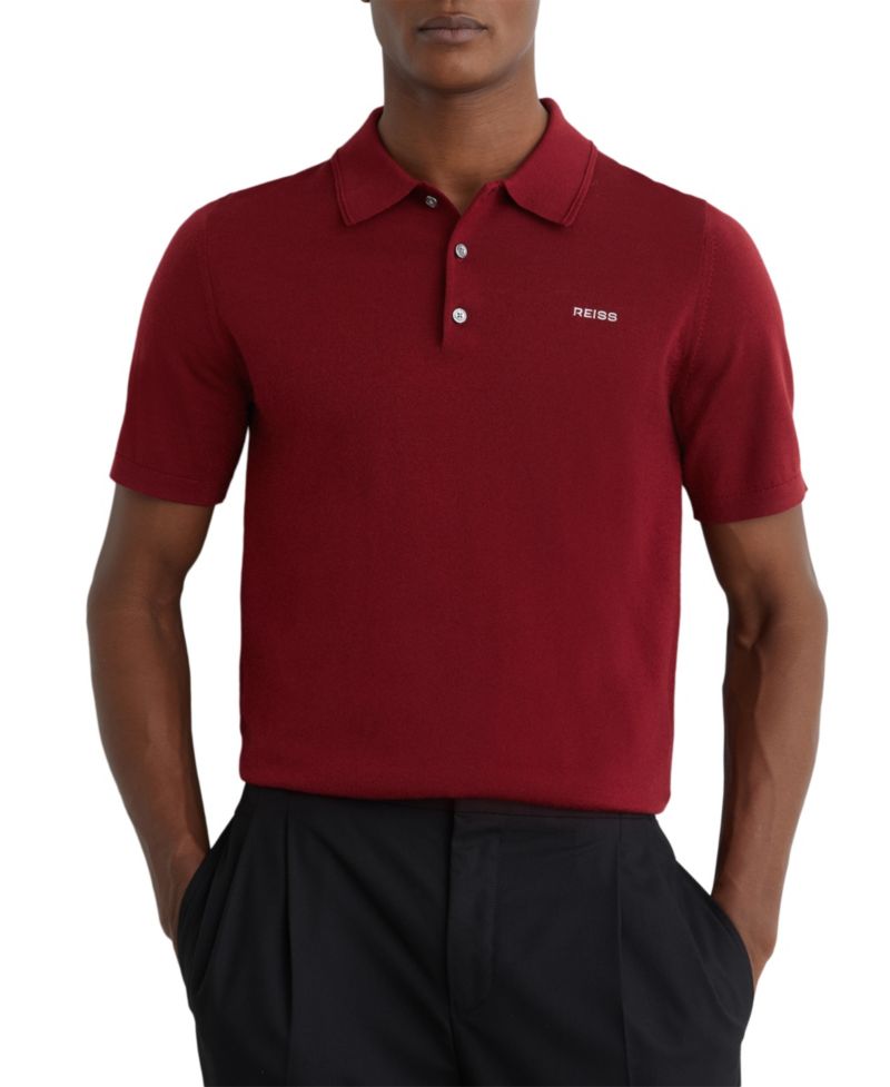 Men's Albion Slim-Fit Merino Wool Polo Shirt