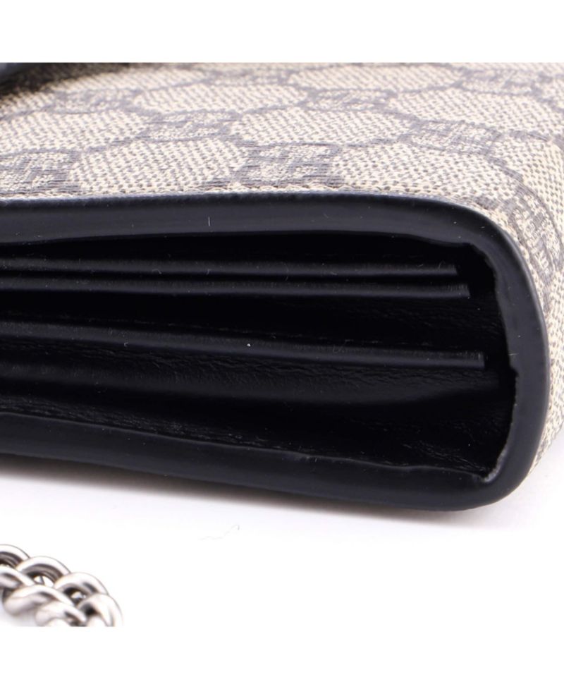 Small Dionysus Chain Wallet GG Coated Canvas