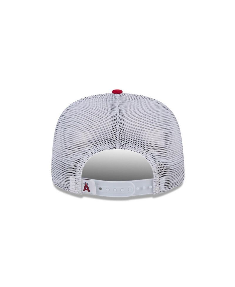 Men's Red Los Angeles Angels Team Horizon 9FIFTY A-Frame Trucker Snapback Hat