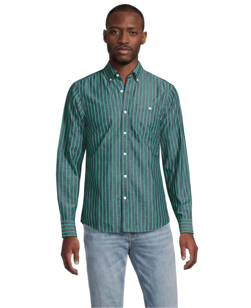 Men's Long Sleeve Seersucker Shirt