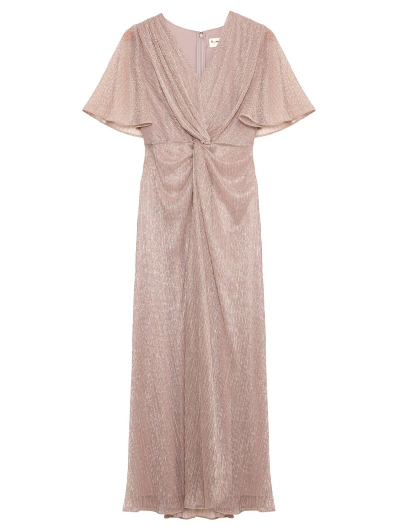 Women's Dorinda Metallic Twist Front Maxi Dress