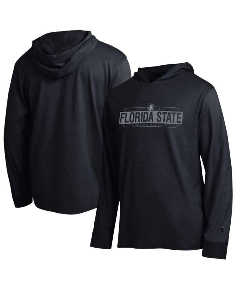 Men's Black Florida State Seminoles Gradient All-Star Long Sleeve Hooded T-Shirt