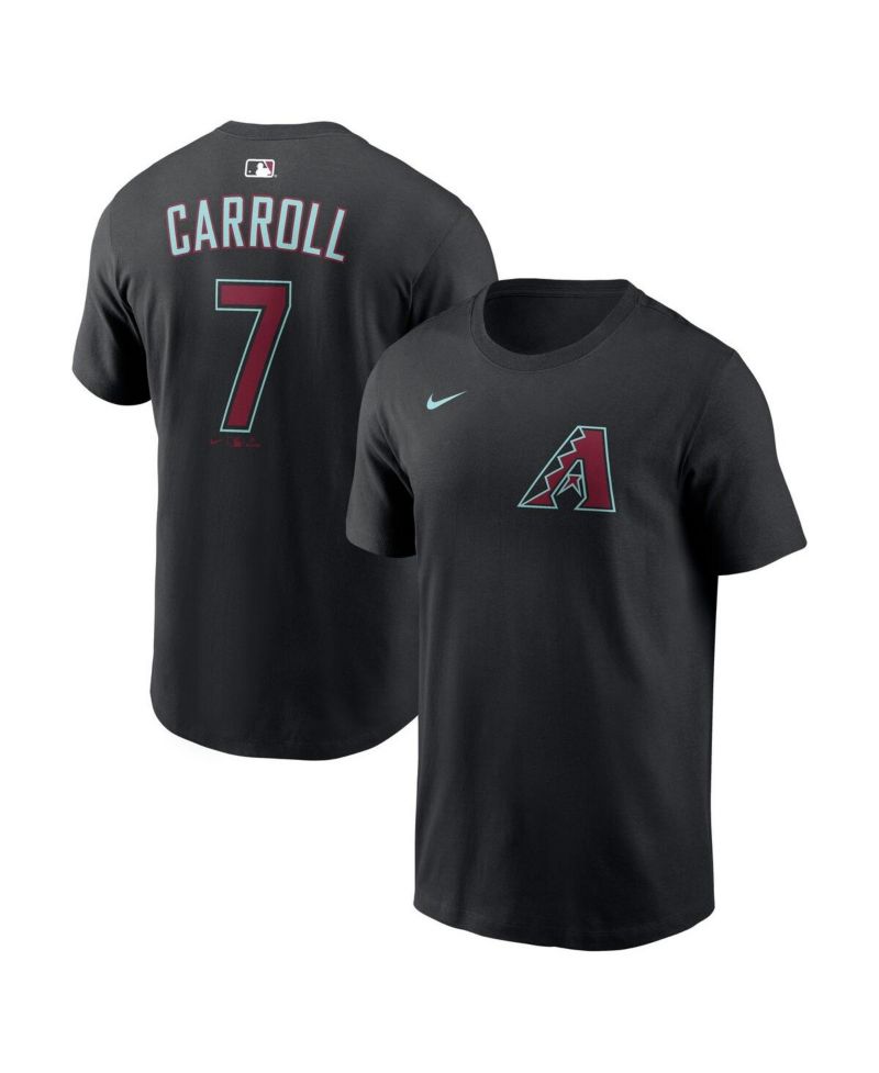 Men's Corbin Carroll Black Arizona Diamondbacks Name & Number T-Shirt