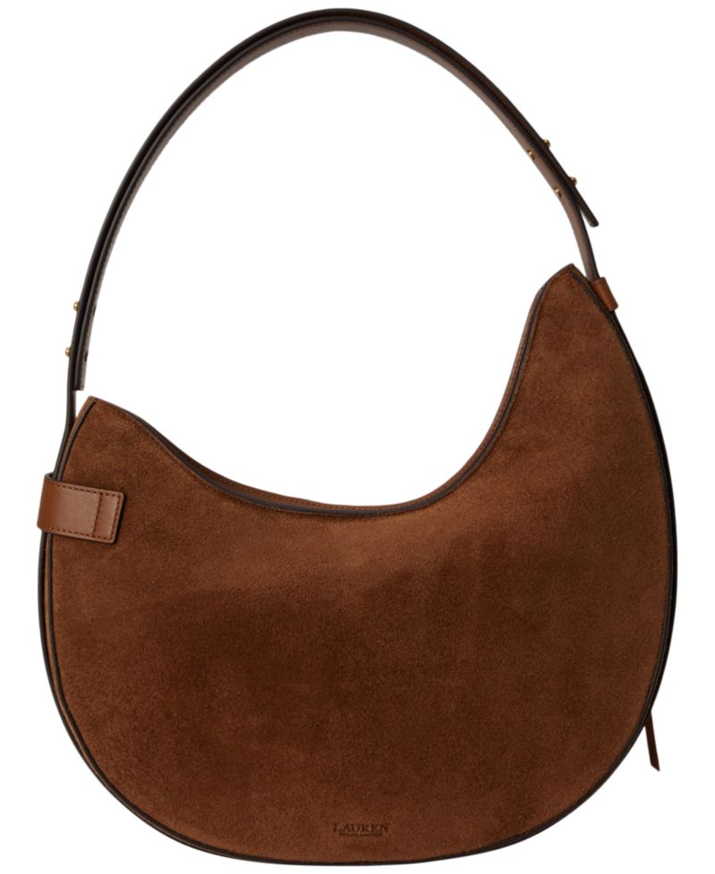 Tasha Whipstitched Suede Large Shoulder Bag
