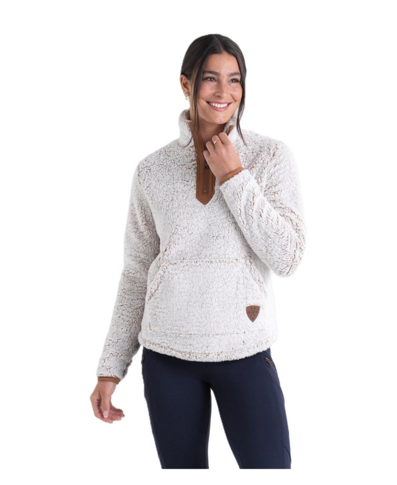 Women's Quarter-Zip Mock Neck Fleece Pullover