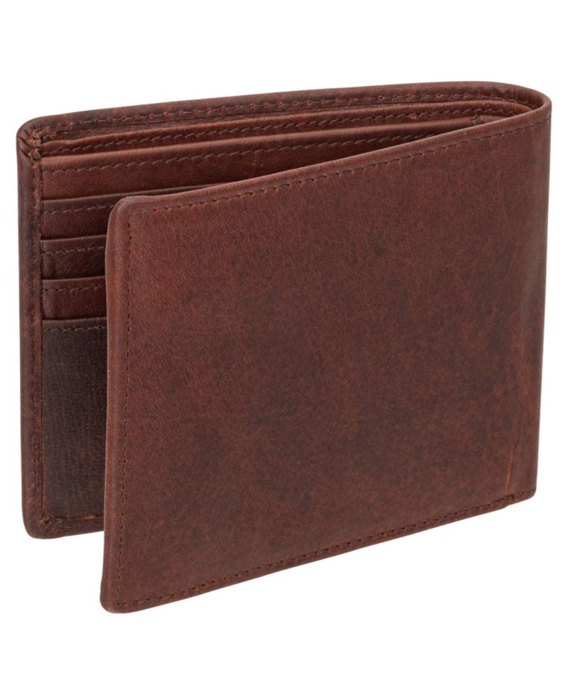 Men's Buffalo RFID Secure Wallet with Coin Pocket