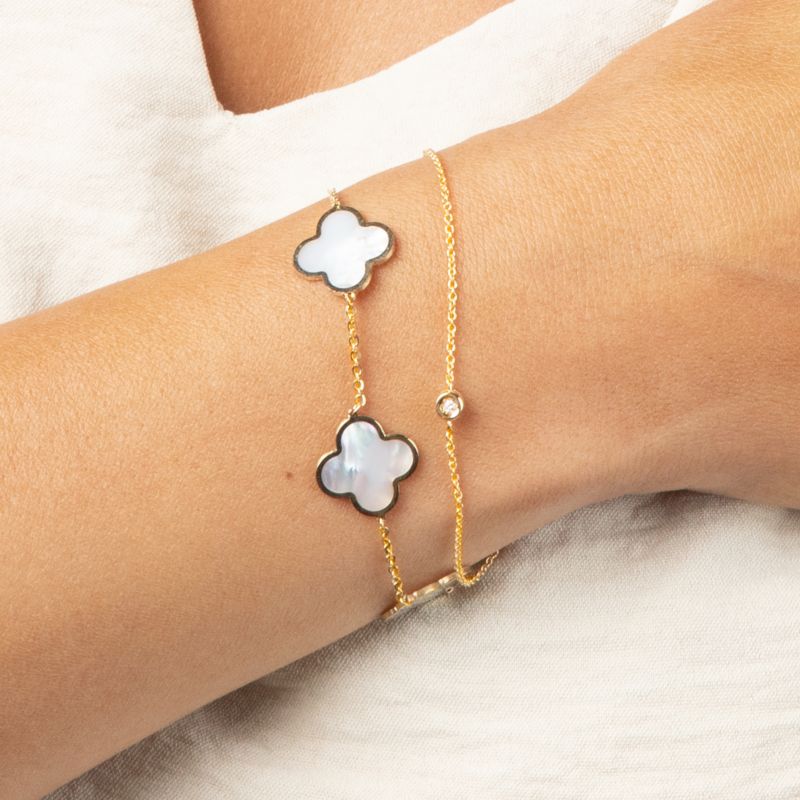 Mother of Pearl Clover Bracelet
