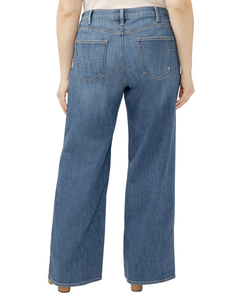 Plus Size Suki Mid Rise Wide-Leg Curvy Fit Jeans
