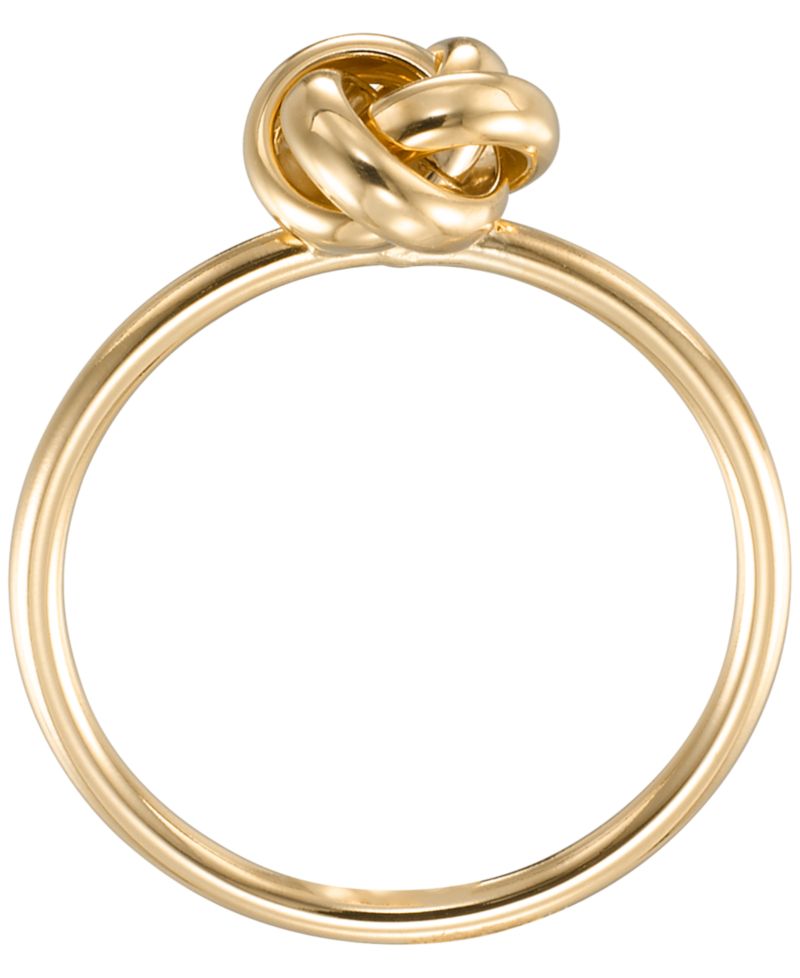 High Polished Loveknot Ring in 10k Yellow Gold
