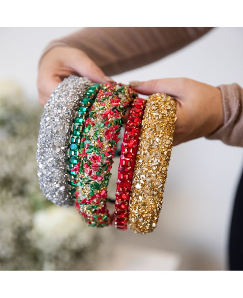 Limited Edition All That Glitters Headband - Christmas Red + Green